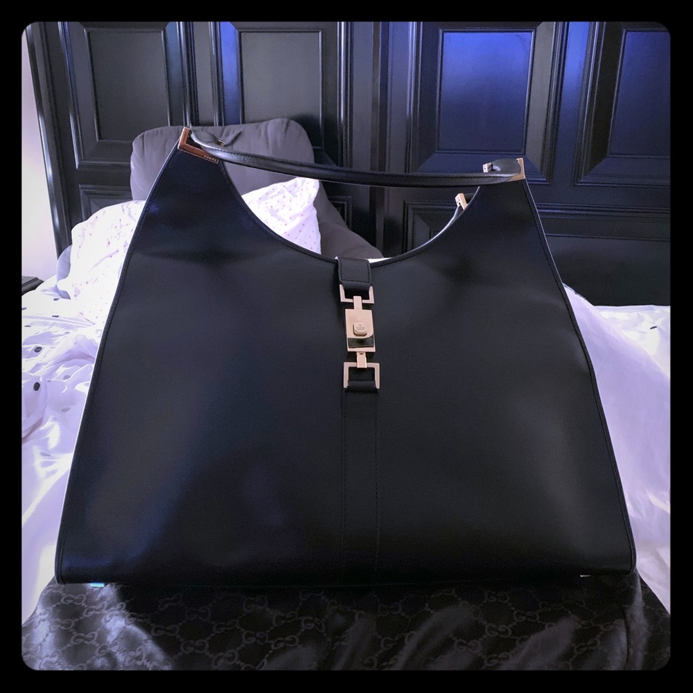 Gucci large leather tote.
